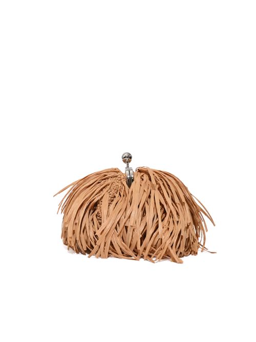 Borsa Pasticcino WKAQUIETE in rafia con frange Beige WEEKEND MAX MARA | 2615511035600001